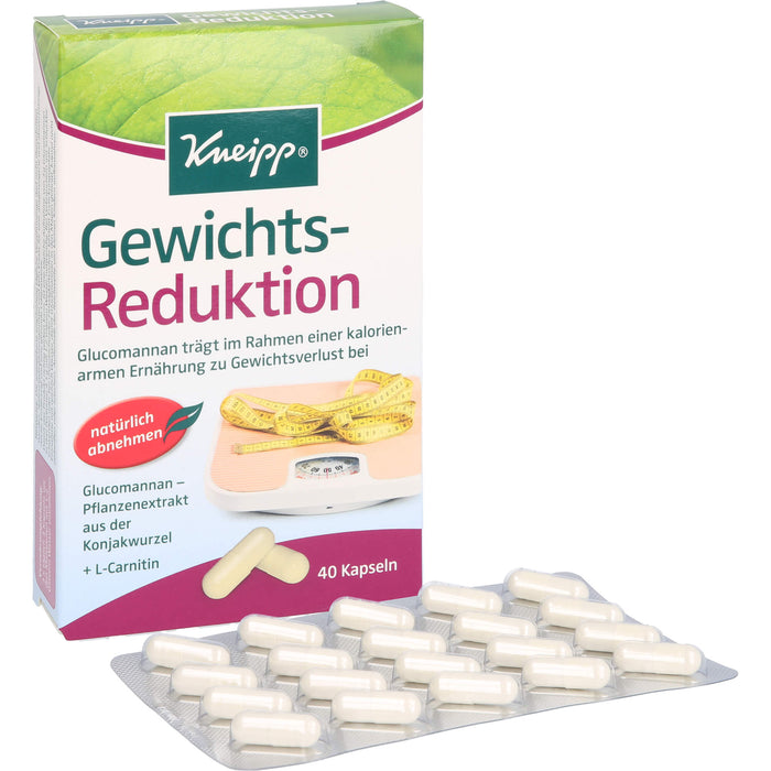 Kneipp Gewichts-Reduktion Kapseln mit Konjak-Glucomannan, 40 pcs. Capsules