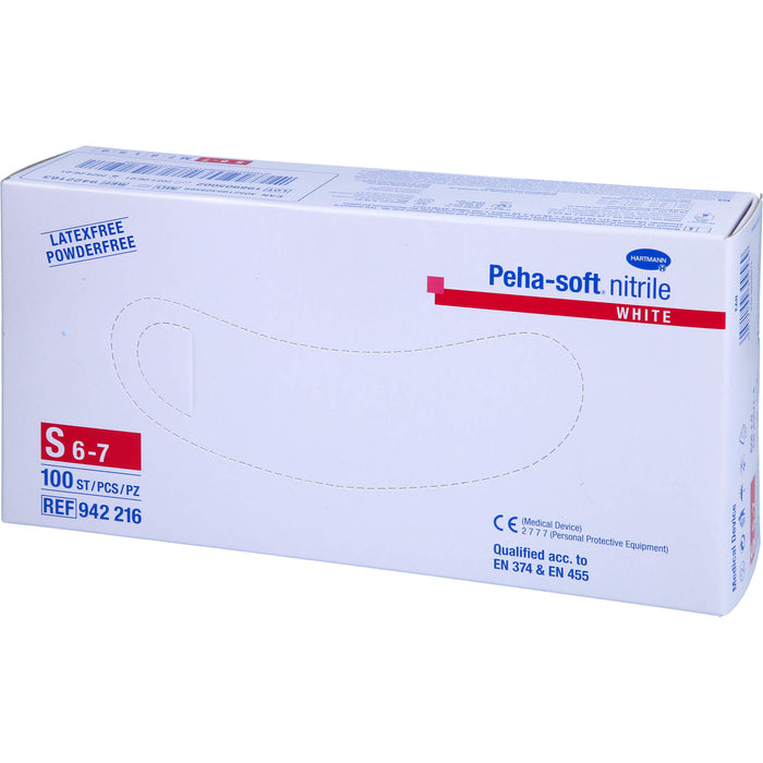 Peha-soft nitrile white Unters.handsch. S unst.pfr, 100 St HAS