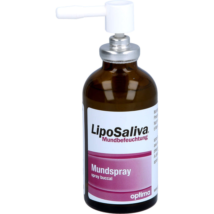 LipoSaliva Mundbefeuchtung,  Mundspray zur Befeuchtung und Pflege der Mundschleimhaut bei Mundtrockenheit, 50 ml Lösung