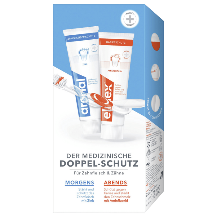 aronal und elmex Doppelschutz Zahnpasta, 150 ml Zahncreme