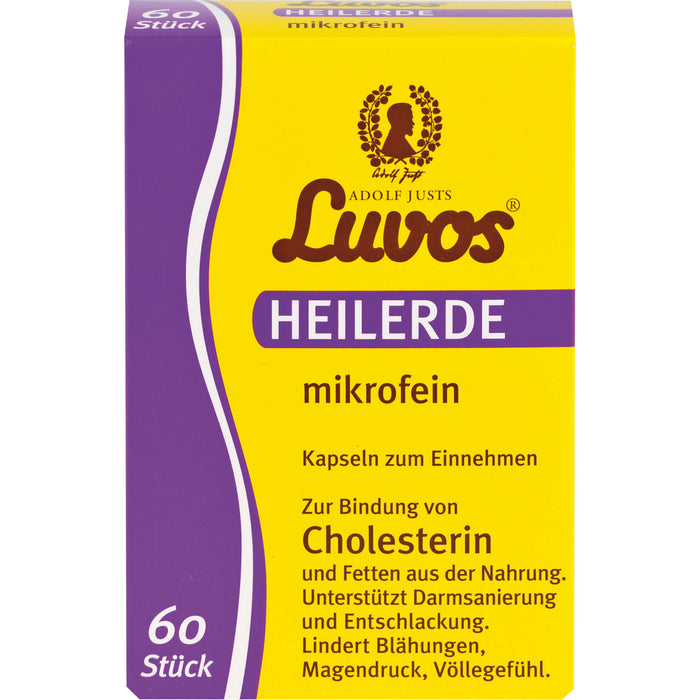 Luvos Heilerde mikrofein Kapseln zur Bindung von Cholesterin, 60 pcs. Capsules