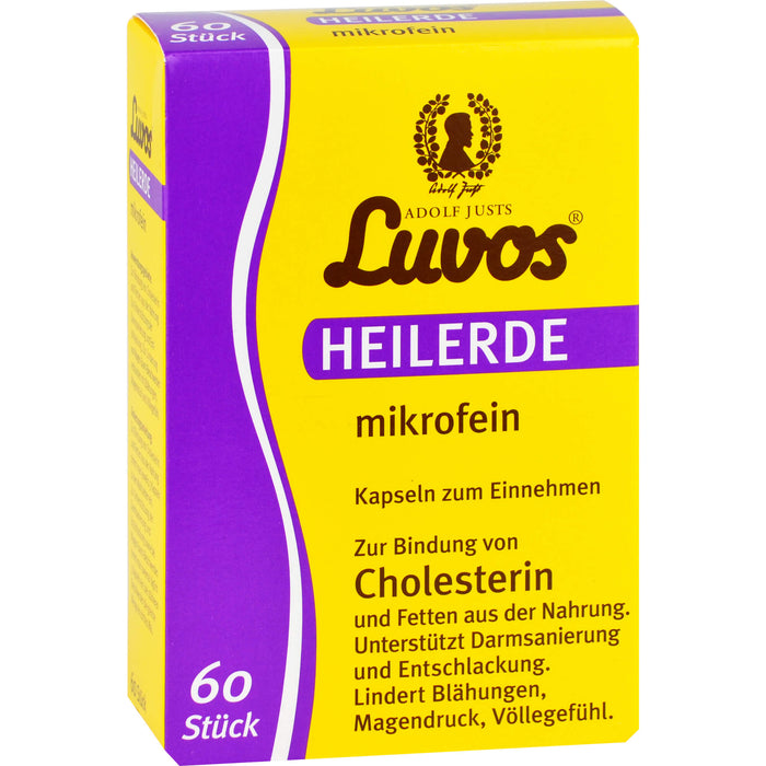 Luvos Heilerde mikrofein Kapseln zur Bindung von Cholesterin, 60 pc Capsules