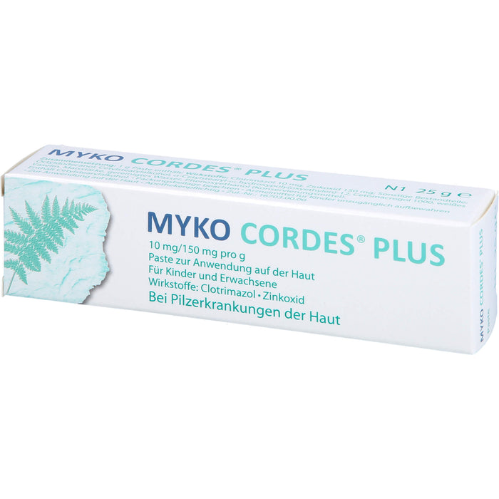 Myko Cordes Plus 10 mg/150 mg pro g, Paste zur Anwendung auf der Haut, 25 g PST