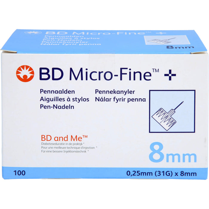 BD Micro-Fine + 8 Nadeln 100x0,25x8mm, 100 St KAN