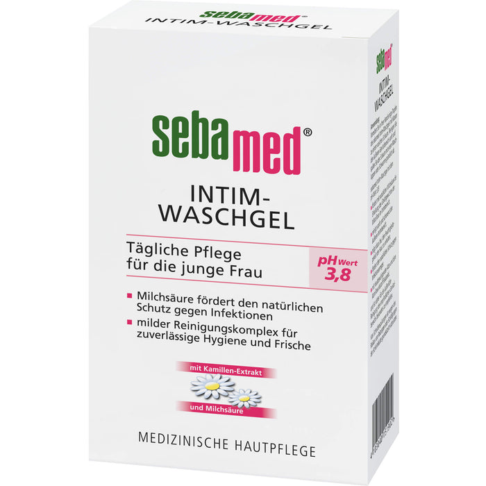 Sebamed Intim Waschgel pH 3,8 für die natürlich sanfte Reinigung der empfindlichen Haut im äußeren Intimbereich, 200 ml Gel