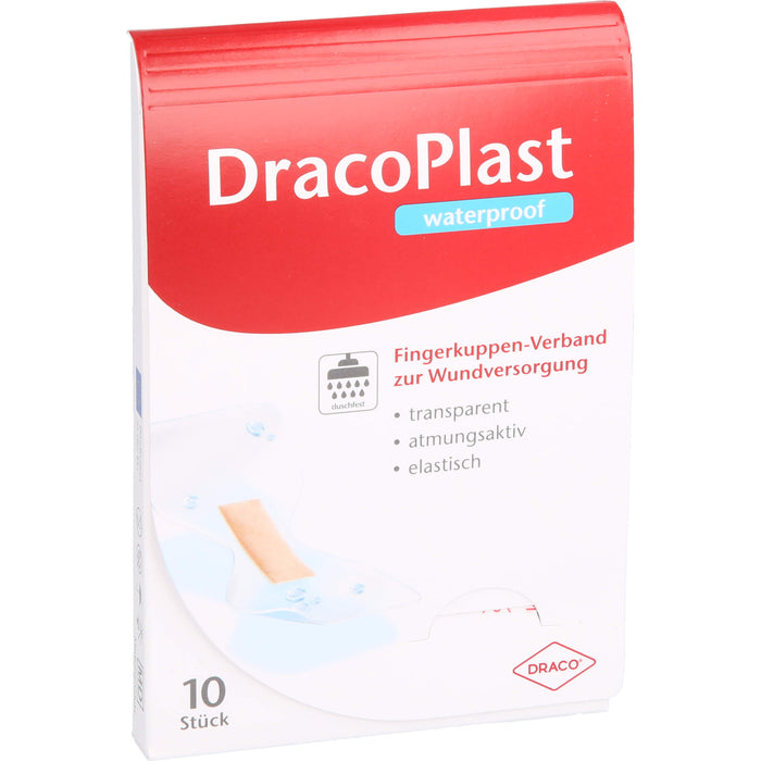 DracoPlast Waterproof Fingerkuppenverband, 10 pc Pansement