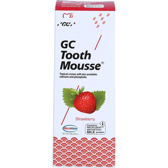 GC Tooth Mousse Erdbeere Creme, 40 g Dentifrice