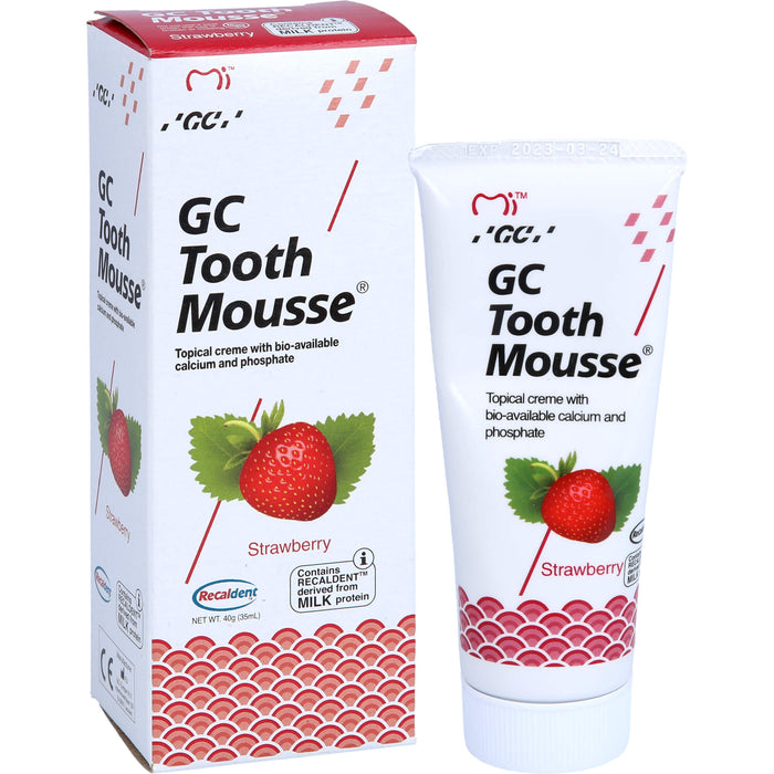 GC Tooth Mousse Erdbeere Creme, 40 g Dentifrice