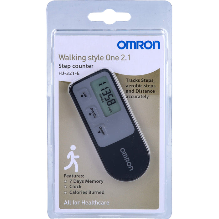 OMRON Walking style One 2.1 Schrittzähler schwarz, 1 pc Dispositif