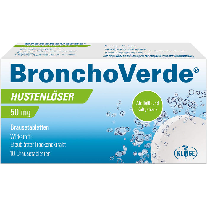 BronchoVerde Hustenlöser 50 mg Brausetabletten, 10 pc Tablettes