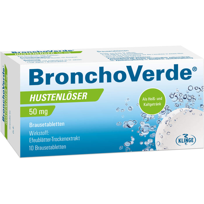 BronchoVerde Hustenlöser 50 mg Brausetabletten, 10 pcs. Tablets