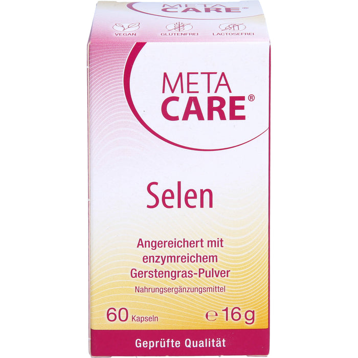 Meta Care Selen+ Kapseln zum Beitrag einer normalen Funktion des Immunsystems & der Schilddrüse, 60 St. Kapseln