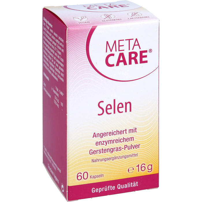 Meta Care Selen+ Kapseln zum Beitrag einer normalen Funktion des Immunsystems & der Schilddrüse, 60 St. Kapseln