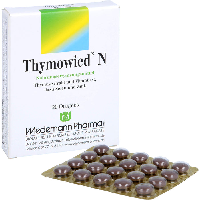 Thymowied N Dragees Thymusextrakt und Vitamin C, Selen und Zink, 20 pcs. Tablets