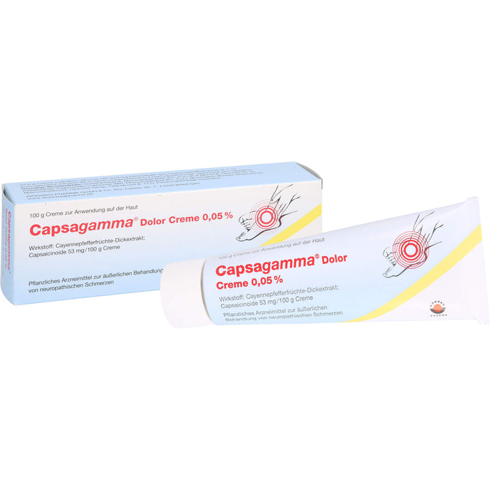 Capsagamma Dolor Creme zur äußerlichen Behandlung von neuropathischen Schmerzen, 100 g Cream