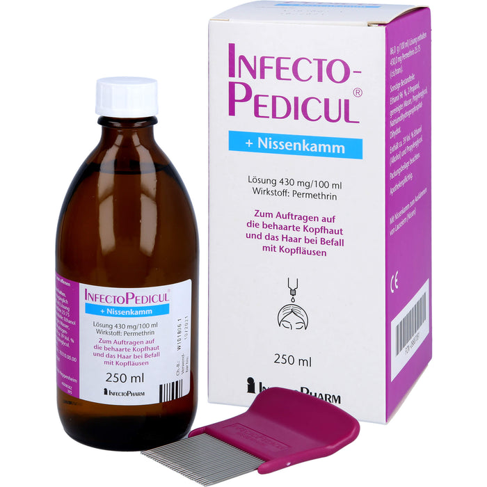 INFECTOPEDICUL Lösung + Nissenkamm bei Kopfläusen, 250 ml Lösung