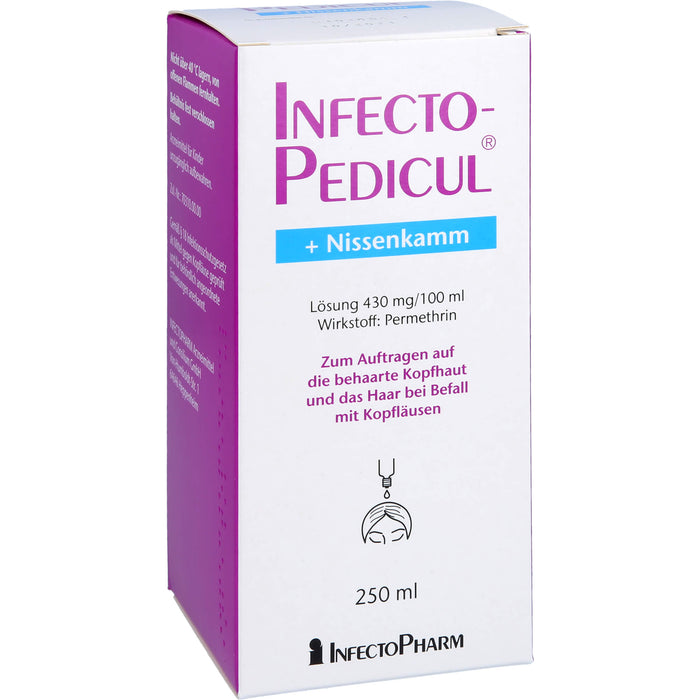 INFECTOPEDICUL Lösung + Nissenkamm bei Kopfläusen, 250 ml Lösung