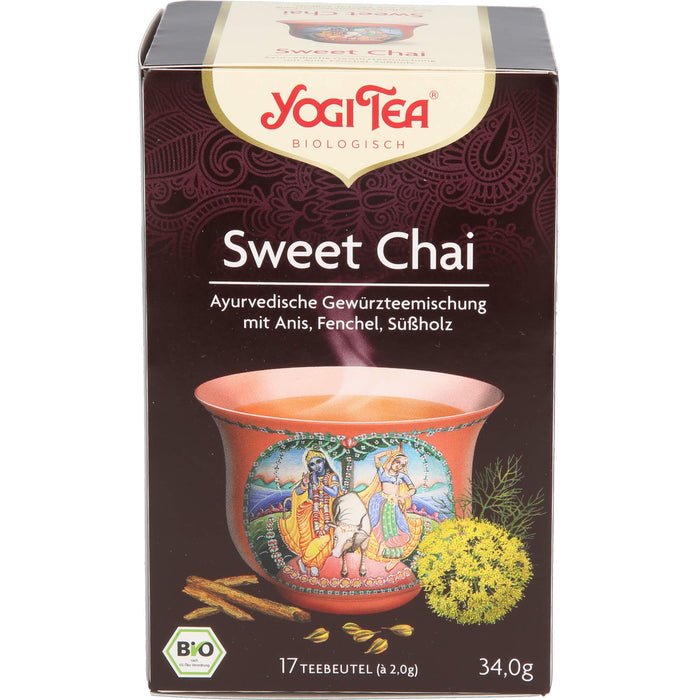 YOGI TEA Sweet Chai ayurvedische Gewürzteemischung, 17 pc Sac filtrant