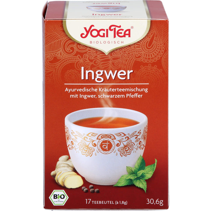 YOGI TEA Ingwer ayurvedische Kräuterteemischung, 17 St. Filterbeutel