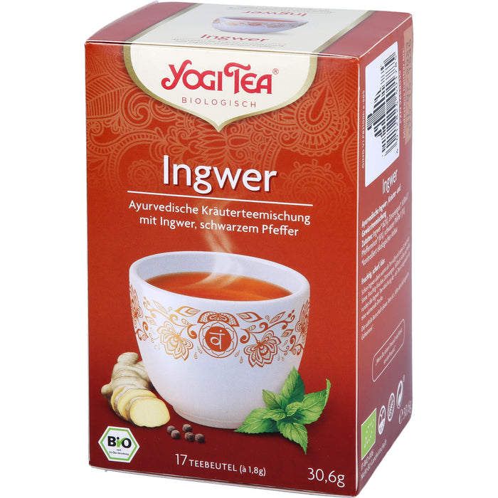 YOGI TEA Ingwer ayurvedische Kräuterteemischung, 17 St. Filterbeutel