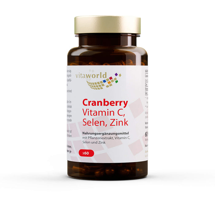 vitaworld Cranberry Vitamin C, Selen, Zink Kapseln, 60 pcs. Capsules