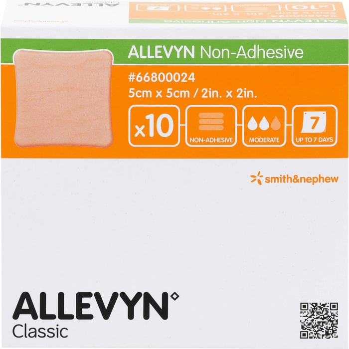 ALLEVYN non Adhesive 5x5cm Kompressen, 10 St KOM