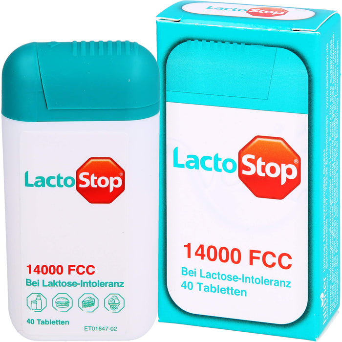 LactoStop 14000 FCC bei Lactose-Intoleranz Tabletten, 40 pc Tablettes