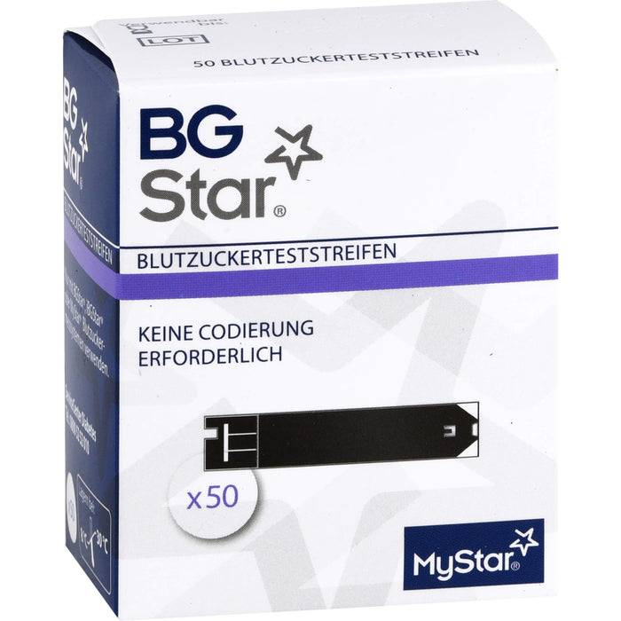 BG Star Eurim Blutzuckerteststreifen, 50 pc Bandelettes réactives