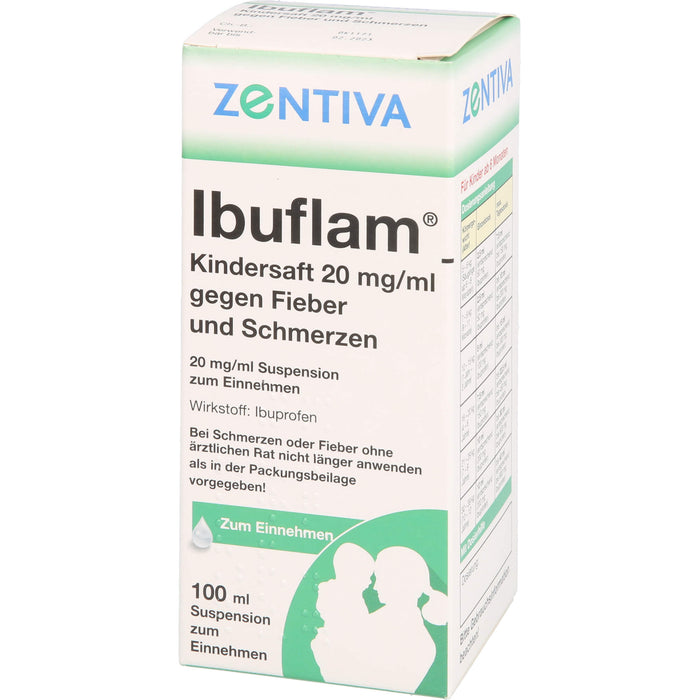 Ibuflam Kindersaft 2 %, 100 ml Solution