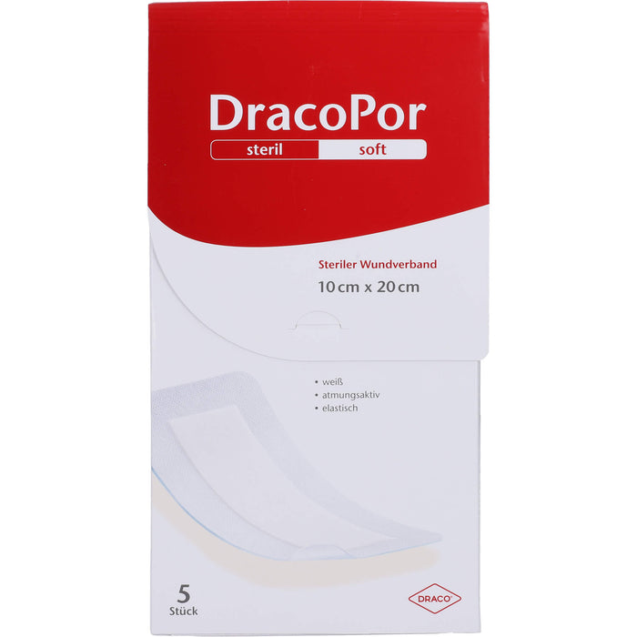 DRACOPOR Wundverband 20 cm x 10 cm steril, 5 pc Pansements