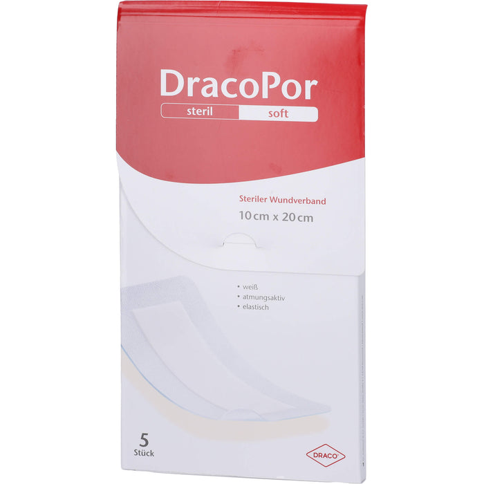 DRACOPOR Wundverband 20cmx10cm steril, 5 St. Wundauflagen