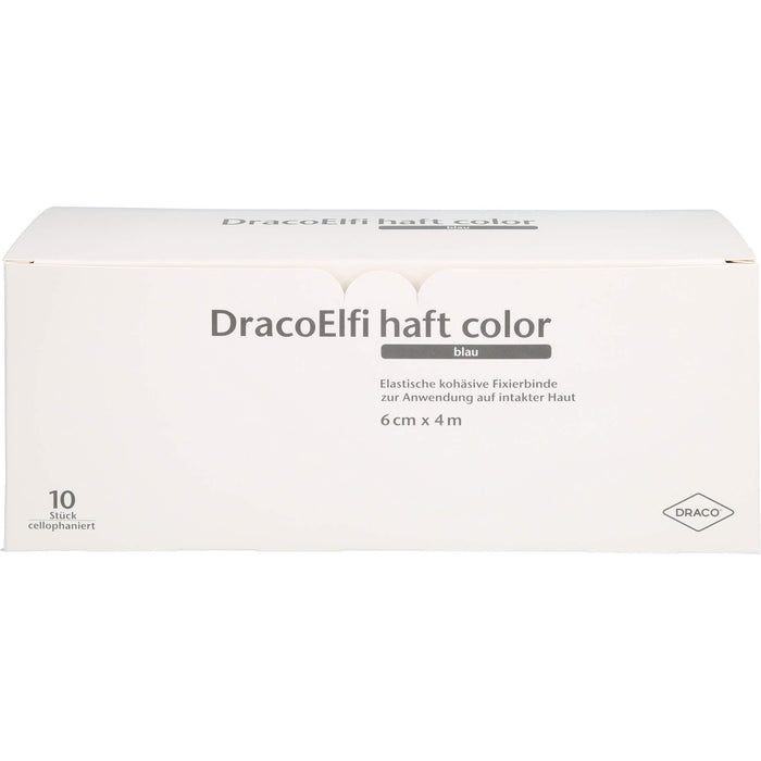 DracoElfi haft color Fixierbinde 6cmx4m blau, 1 St BIN