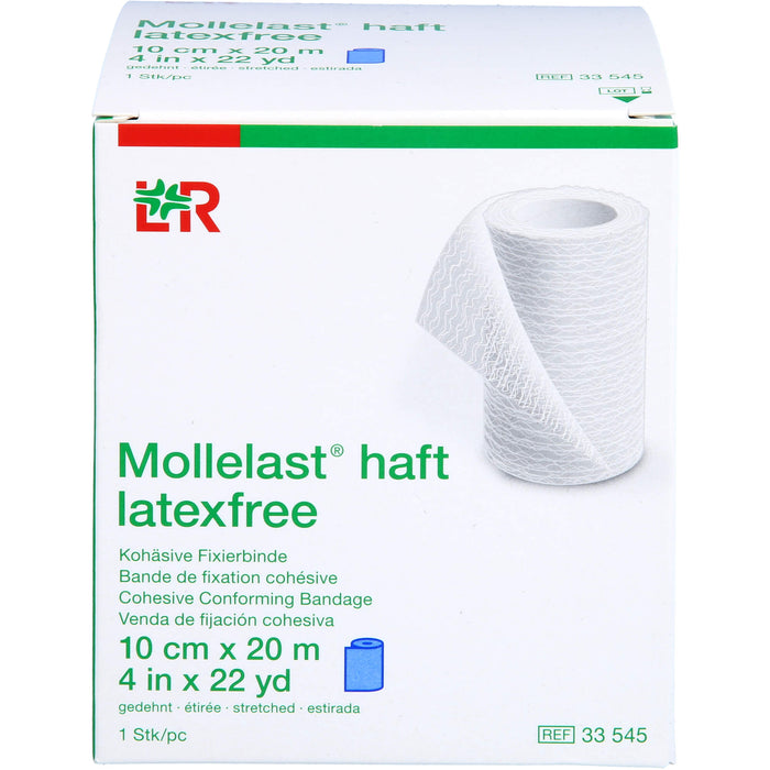 Mollelast haft latexfrei blau 10cm x 20m gedehnt, 1 St BIN