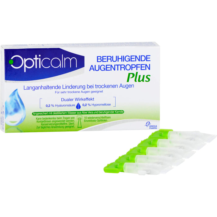 Opticalm Beruhigende Augentropfen Plus, 10 pcs. Single-dose pipettes