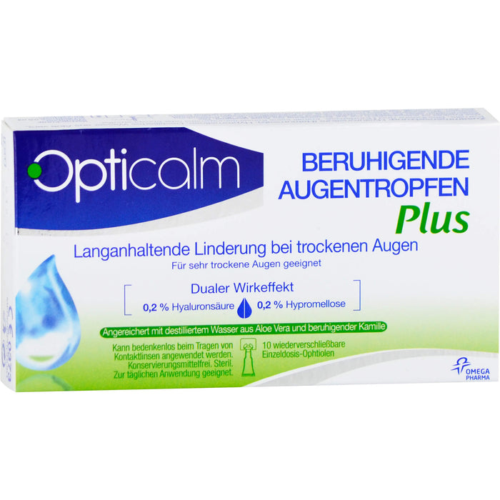 Opticalm Beruhigende Augentropfen Plus, 10 pc Pipettes à dose unique