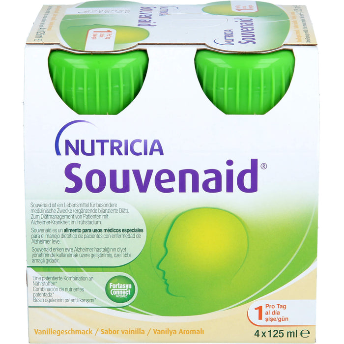 NUTRICIA Souvenaid Vanillegeschmack Trinkflaschen, 4 pcs. Bottles