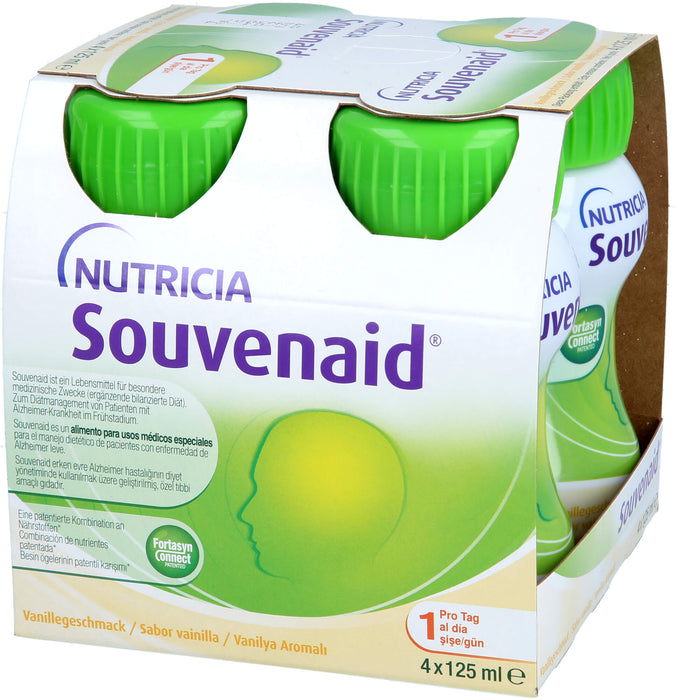 NUTRICIA Souvenaid Vanillegeschmack Trinkflaschen, 4 pc Bouteilles