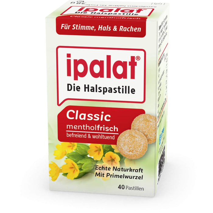 ipalat Die Halspastille Classic mentholfrisch, 40 pc Pastilles