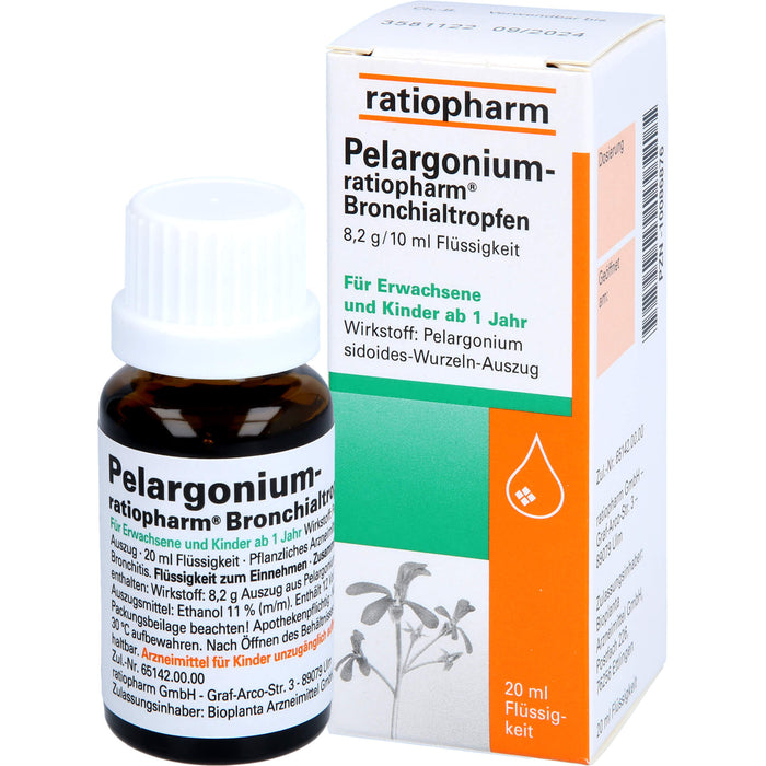 Pelargonium-ratiopharm Bronchialtropfen, 20 ml Lösung