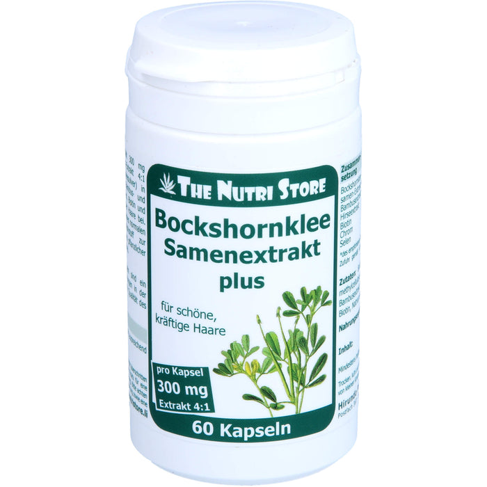 The Nutri Store Bockshornklee 300 mg Samenextrakt plus Kapseln, 60 pc Capsules