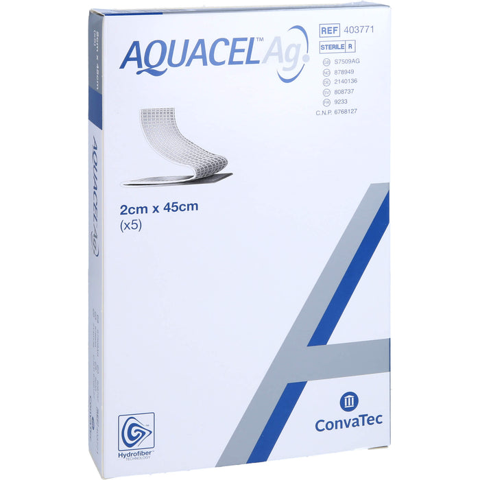 AQUACEL Ag 2 cm x 45 cm Tamponaden, 5 St. Tamponaden