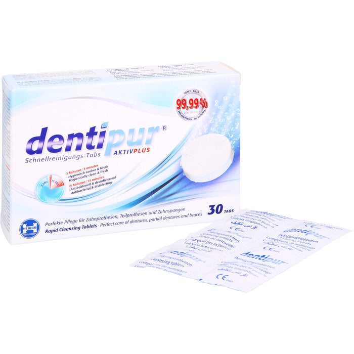 dentipur Schnellreinigungstabletten, 30 St. Tabletten