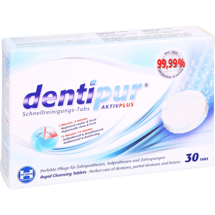 dentipur Schnellreinigungstabletten, 30 St. Tabletten