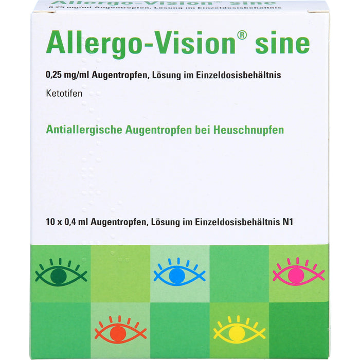 Allergo-Vision sine Augentropfen bei Heuschnupfen, 10 pc Pipettes