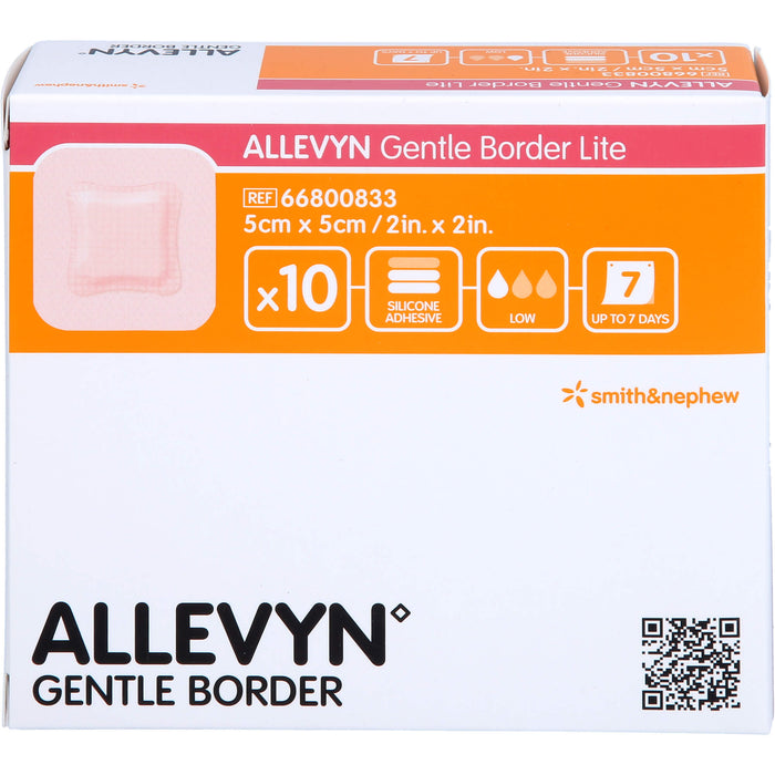 Allevyn Gentle Border Lite 5 x 5 cm Verband, 10 St VER