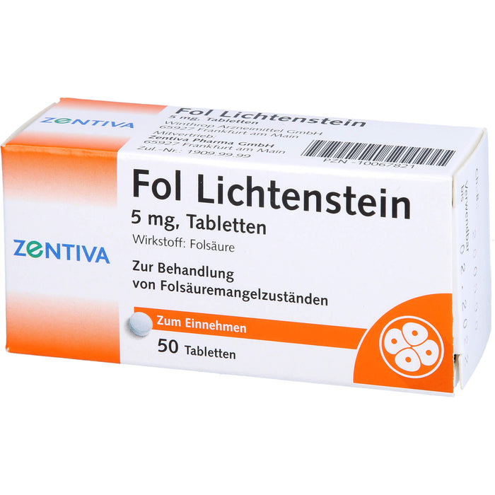 Fol Lichtenstein, 5 mg, Tabletten, 50 St. Tabletten