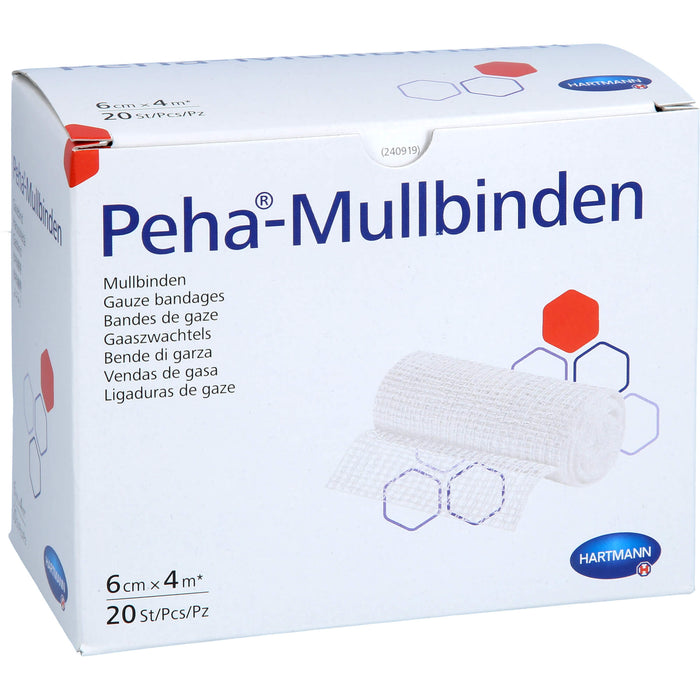 Peha-Mullbinden 6 cm x 4 m, 20 pcs. Bandage