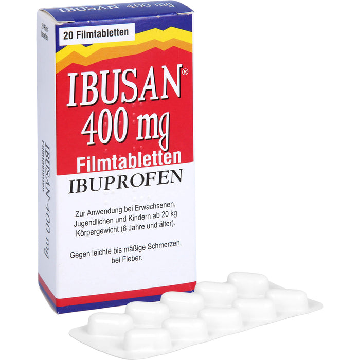 Ibusan 400 mg Filmtabletten bei Schmerzen und Fieber, 20 St. Tabletten