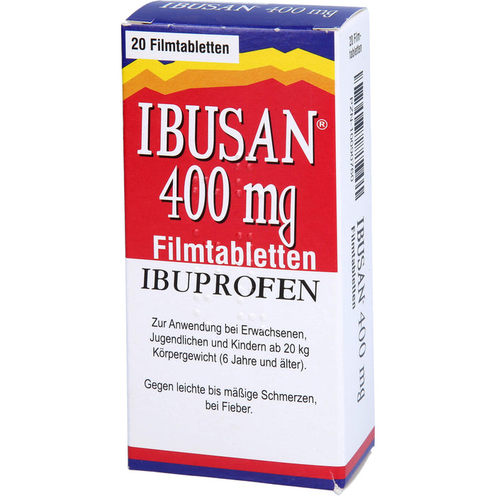 Ibusan 400 mg Filmtabletten bei Schmerzen und Fieber, 20 pcs. Tablets