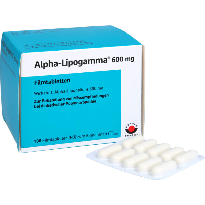 Alpha-Lipogamma 600 mg Filmtabletten, 100 pc Tablettes